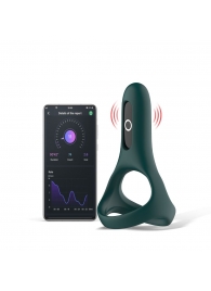 Изумрудное виброкольцо Magic Motion Rise с подхватом мошонки - Magic Motion - в Набережных Челнах купить с доставкой