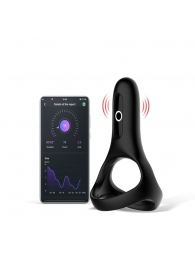 Черное виброкольцо Magic Motion Rise с подхватом мошонки - Magic Motion - в Набережных Челнах купить с доставкой