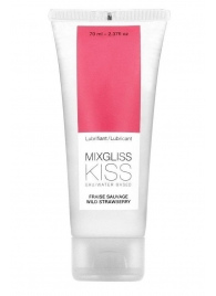 Смазка на водной основе Mixgliss Kiss с ароматом земляники - 70 мл. - Mixgliss - купить с доставкой в Набережных Челнах