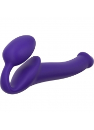 Фиолетовый безремневой страпон Silicone Bendable Strap-On - size S - Strap-on-me - купить с доставкой в Набережных Челнах