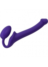 Фиолетовый безремневой страпон Silicone Bendable Strap-On - size S - Strap-on-me - купить с доставкой в Набережных Челнах