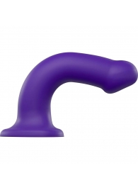 Фиолетовый фаллоимитатор-насадка Strap-On-Me Dildo Dual Density size L - 19 см. - Strap-on-me - купить с доставкой в Набережных Челнах