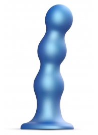 Голубая насадка Strap-On-Me Dildo Plug Balls size L - Strap-on-me - купить с доставкой в Набережных Челнах