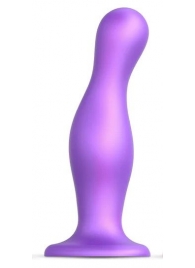 Фиолетовая насадка Strap-On-Me Dildo Plug Curvy size L - Strap-on-me - купить с доставкой в Набережных Челнах