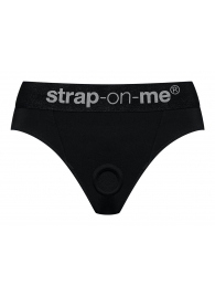 Черные трусики для насадок Heroine Lingerie Harness - size S - Strap-on-me - купить с доставкой в Набережных Челнах