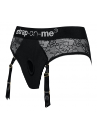 Черные трусики для насадок Diva Lingerie Harness - size L - Strap-on-me - купить с доставкой в Набережных Челнах