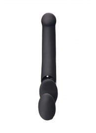 Черный безремневой вибрострапон Silicone Bendable Strap-On - size XL - Strap-on-me - купить с доставкой в Набережных Челнах