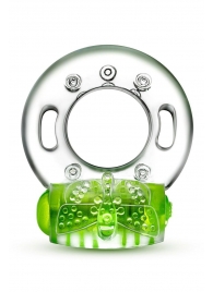 Зеленое эрекционное виброкольцо Arouser Vibrating C-Ring - Blush Novelties - в Набережных Челнах купить с доставкой