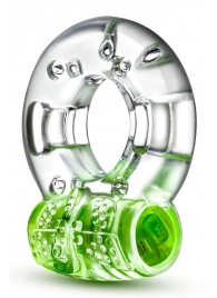 Зеленое эрекционное виброкольцо Arouser Vibrating C-Ring - Blush Novelties - в Набережных Челнах купить с доставкой