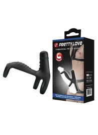 Черная вибронасадка на пенис Vibrating Penis Sling - Baile - в Набережных Челнах купить с доставкой