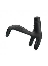 Черная вибронасадка на пенис Vibrating Penis Sling - Baile - в Набережных Челнах купить с доставкой