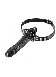 Черный кляп-фаллоимитатор Double Penis Gag - Fetish Tentation - купить с доставкой в Набережных Челнах