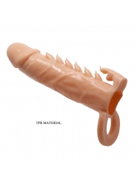 Телесная удлиняющая насадка Penis Sleeve Emmitt - 17 см. - Baile - в Набережных Челнах купить с доставкой