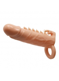 Телесная удлиняющая насадка Penis Sleeve Emmitt - 17 см. - Baile - в Набережных Челнах купить с доставкой
