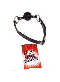 Силиконовый черный кляп-шарик на ремне Black Ballgag - Erotic Fantasy - купить с доставкой в Набережных Челнах