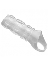 Насадка на пенис с кольцом для мошонки Clear Sensations Enhancer Sex Sleeve - 11,5 см. - XR Brands - в Набережных Челнах купить с доставкой