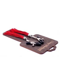 Металлические зажимы на соски с красными замшевыми кисточками - Crazy Handmade - купить с доставкой в Набережных Челнах