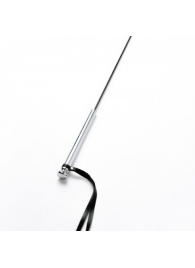 Черный кожаный стек с гладкой ручкой - 55 см. - Crazy Handmade - купить с доставкой в Набережных Челнах