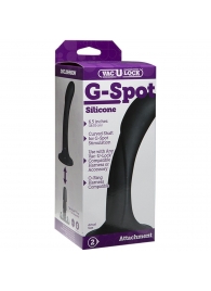 Черная изогнутая насадка Vac-U-Lock G-Spot - 16,5 см. - Doc Johnson - купить с доставкой в Набережных Челнах