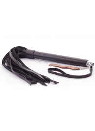 Черная кожаная плеть  Индиго  - 50 см. - Crazy Handmade - купить с доставкой в Набережных Челнах