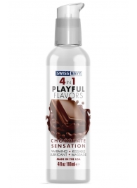 Массажный гель 4-в-1 Chocolate Sensation с ароматом шоколада - 118 мл. - Swiss navy - купить с доставкой в Набережных Челнах