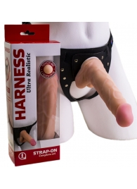 Страпон Harness из двух предметов: регулируемые трусики и насадка-фаллос - 17,5 см. - LOVETOY (А-Полимер) - купить с доставкой в Набережных Челнах