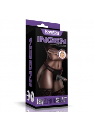 Женский темнокожий страпон Easy Strapon Set 7 Inch - 18 см. - Lovetoy - купить с доставкой в Набережных Челнах