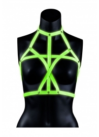 Портупея Bra Harness с неоновым эффектом - размер L-XL - Shots Media BV - купить с доставкой в Набережных Челнах