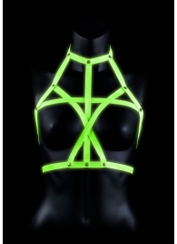 Портупея Bra Harness с неоновым эффектом - размер L-XL - Shots Media BV - купить с доставкой в Набережных Челнах