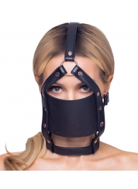 Черный намордник с кляпом-шаром Head Harness With A Gag - Orion - купить с доставкой в Набережных Челнах