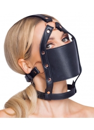 Черный намордник с кляпом-шаром Head Harness With A Gag - Orion - купить с доставкой в Набережных Челнах