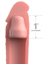Телесная насадка-удлинитель 1 Inch Silicone X-tension - 17,8 см. - Pipedream - в Набережных Челнах купить с доставкой