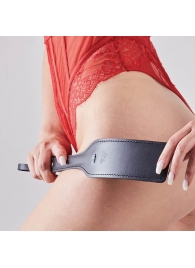 Черная кожаная шлепалка SitaBlack - 30 см. - Sitabella - купить с доставкой в Набережных Челнах