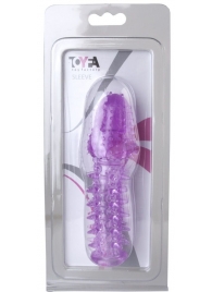 Фиолетовая насадка, удлиняющая половой член - 13,5 см. - Toyfa Basic - в Набережных Челнах купить с доставкой