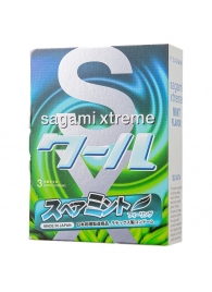 Презервативы Sagami Xtreme Mint с ароматом мяты - 3 шт. - Sagami - купить с доставкой в Набережных Челнах