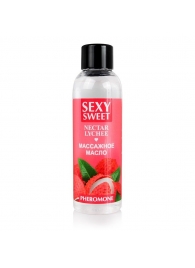 Массажное масло Sexy Sweet Nectar Lychee с феромонами и ароматом личи - 75 мл. - Биоритм - купить с доставкой в Набережных Челнах