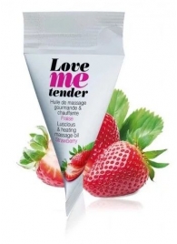 Съедобное согревающее массажное масло Love Me Tender Strawberry с ароматом клубники - 10 мл. - Love to Love - купить с доставкой в Набережных Челнах