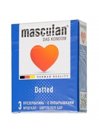 Презервативы с пупырышками Masculan Dotted - 3 шт. - Masculan - купить с доставкой в Набережных Челнах