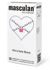 Ультрапрочные презервативы Masculan Ultra Safe Black - 10 шт. - Masculan - купить с доставкой в Набережных Челнах