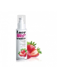 Съедобное согревающее массажное масло Love Me Tender Strawberry с ароматом клубники - 100 мл. - Love to Love - купить с доставкой в Набережных Челнах