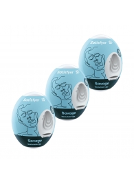 Набор из 3 мастурбаторов-яиц Satisfyer Savage - Satisfyer - в Набережных Челнах купить с доставкой