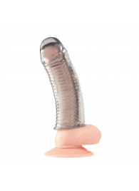 Текстурированная насадка на пенис Clear Textured Penis Enhancing Sleeve Extension - 16,5 см. - BlueLine - в Набережных Челнах купить с доставкой