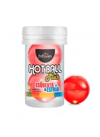 Лубрикант на масляной основе Hot Ball Plus с охлаждающе-разогревающим эффектом (2 шарика по 3 гр.) - HotFlowers - купить с доставкой в Набережных Челнах
