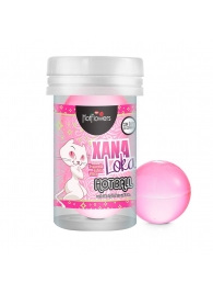 Лубрикант на силиконовой основе с эффектом вибрации Xana Loka Hot Ball (2 шарика по 3 гр.) - HotFlowers - купить с доставкой в Набережных Челнах