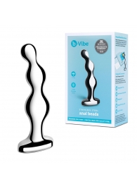Стальной анальный фаллоимитатор для простаты Stainless Steel Anal Beads - 13 см. - b-Vibe - в Набережных Челнах купить с доставкой