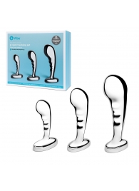 Набор из 3 стальных стимуляторов простаты Stainless Steel P-spot Training Set - b-Vibe - в Набережных Челнах купить с доставкой