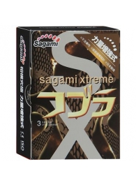 Суженные к основанию презервативы Sagami Xtreme COBRA - 3 шт. - Sagami - купить с доставкой в Набережных Челнах