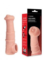 Телесная фантазийная насадка на член Cock Sleeve Size M - KOKOS - в Набережных Челнах купить с доставкой