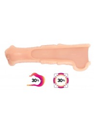 Телесная фантазийная насадка на член Cock Sleeve Size L - KOKOS - в Набережных Челнах купить с доставкой