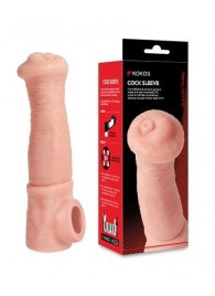 Телесная фантазийная насадка на член Cock Sleeve Size L - KOKOS - в Набережных Челнах купить с доставкой